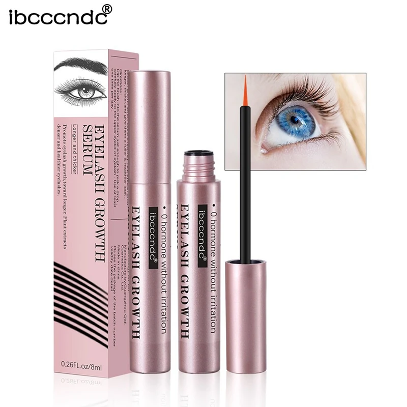 Ibcccndc 8Ml Eyelash Growth Serum Natural Eyelash Enhancer Liquid Eyelashes Lengthening Essence Thicker Stronger Curler