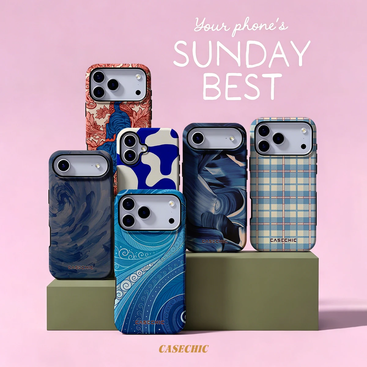 Blue Swirl Galaxy For Samsung Galaxy S26 S25 S24 A56 A36 Dual Layer Luxury Fashion Full Lens Protective phone Cover CaseChic
