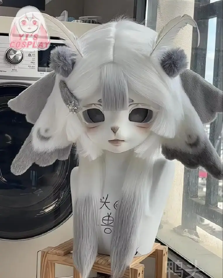 

Custom Furry head Kigurumi Head Yis cosplay Cosplay Kemono Fursuit Handmade Headsets Beast Customized Fursuit Kemono Head