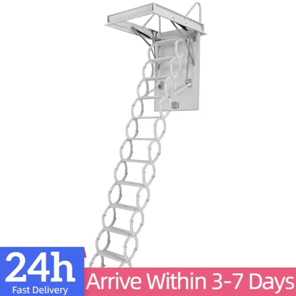 

Выдвижная чердачная лестница-стремянка для потолка, усиленная, грузоподъемность 300 кг, складная, для подвала