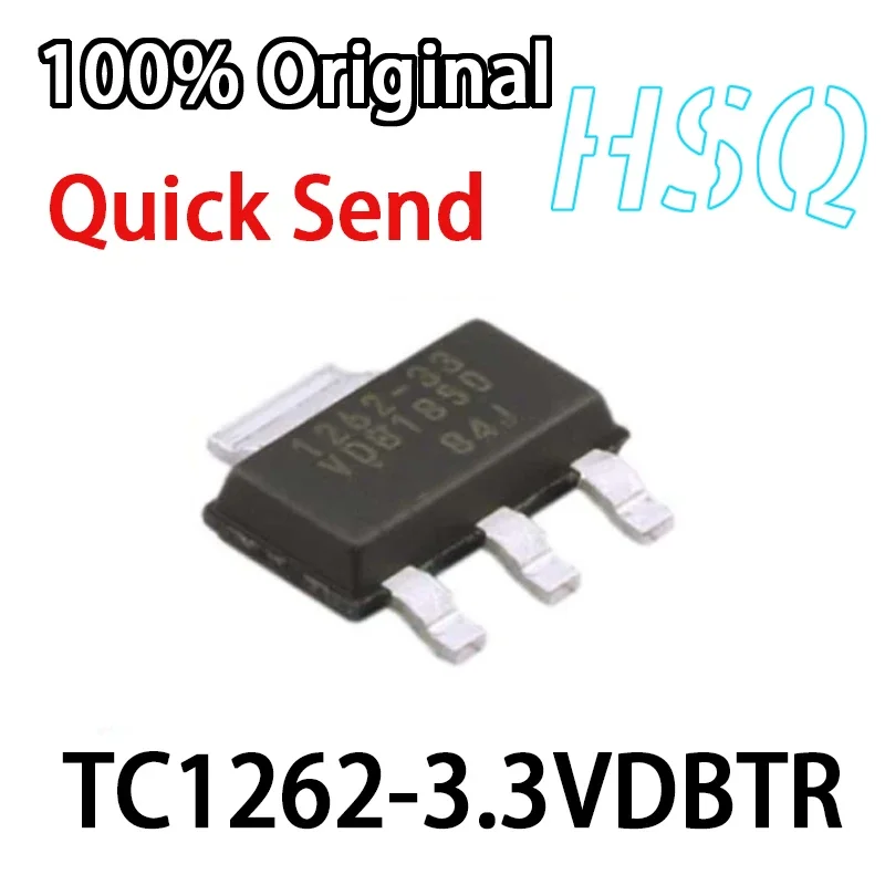 10PCS TC1262-3.3VDBTR TC1262 Screen Printing 1262-3.3 SOT-223 Regulator Chip New Spot