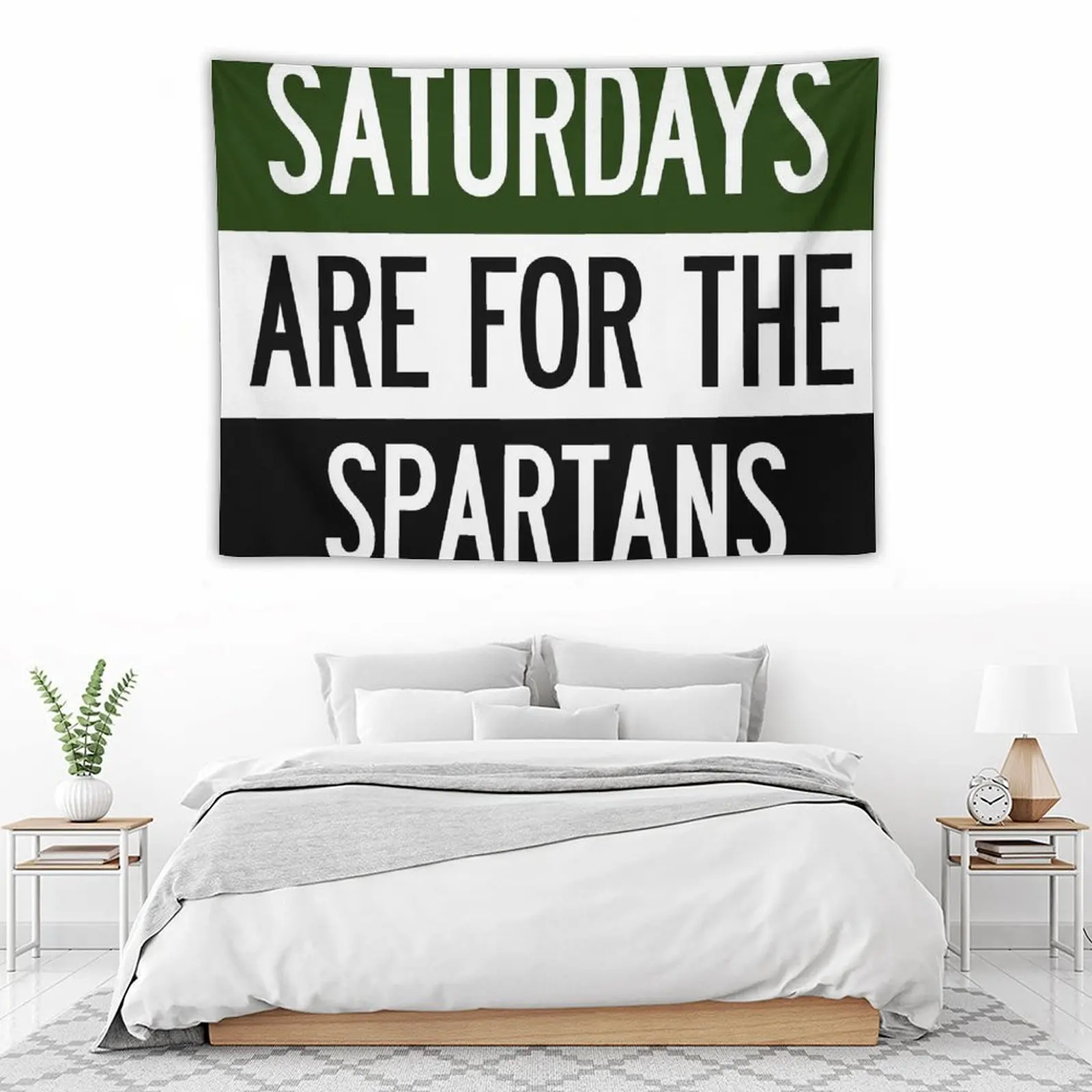 

Saturdays are for the Spartans - Michigan University Tapestry Room Decor Korean Style Decoration Pictures Room Wall Tapestry