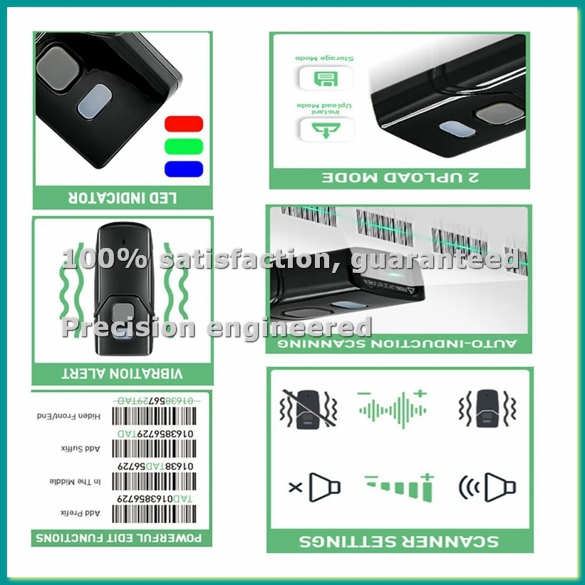 Wireless 1D Barcode Scanner Bluetooth Mini Scanner Support Android POS-TCES
