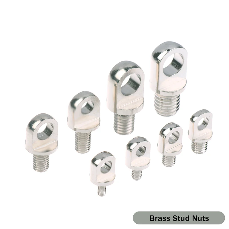 NEW 3Pcs Brass Stud Nuts & Eye Bolts With Hole M3/M4/M5/M6/M8/M10 - Copper Lifting Eye Screws Set