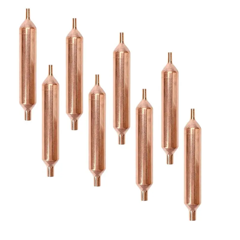 A66T-For Fridge Refrigerant Systems Compatible 8Pcs 115 X 18Mm Filter Dryer Refrigeration Copper Drier Refrigerator Filter Dryer