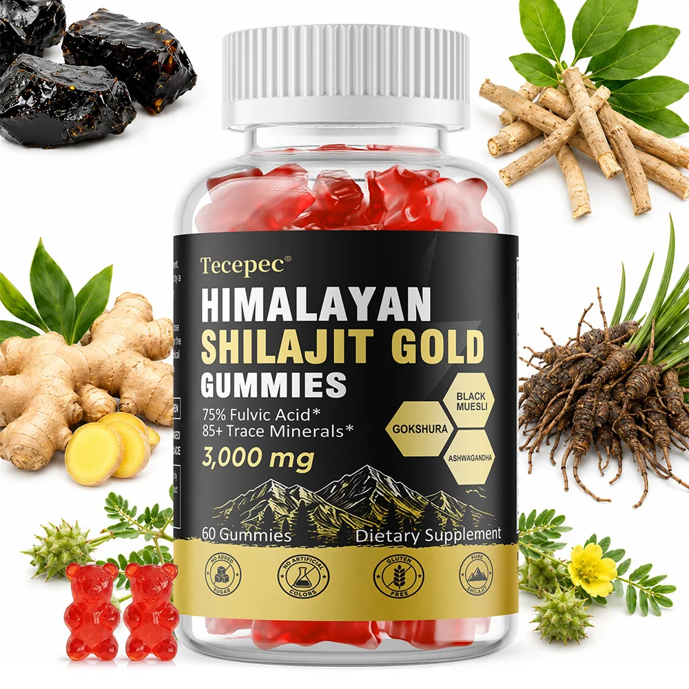 Himalayan Shilajit Gold Gummies, Dietary Supplement, Supports Energy Boost & Body Vitality