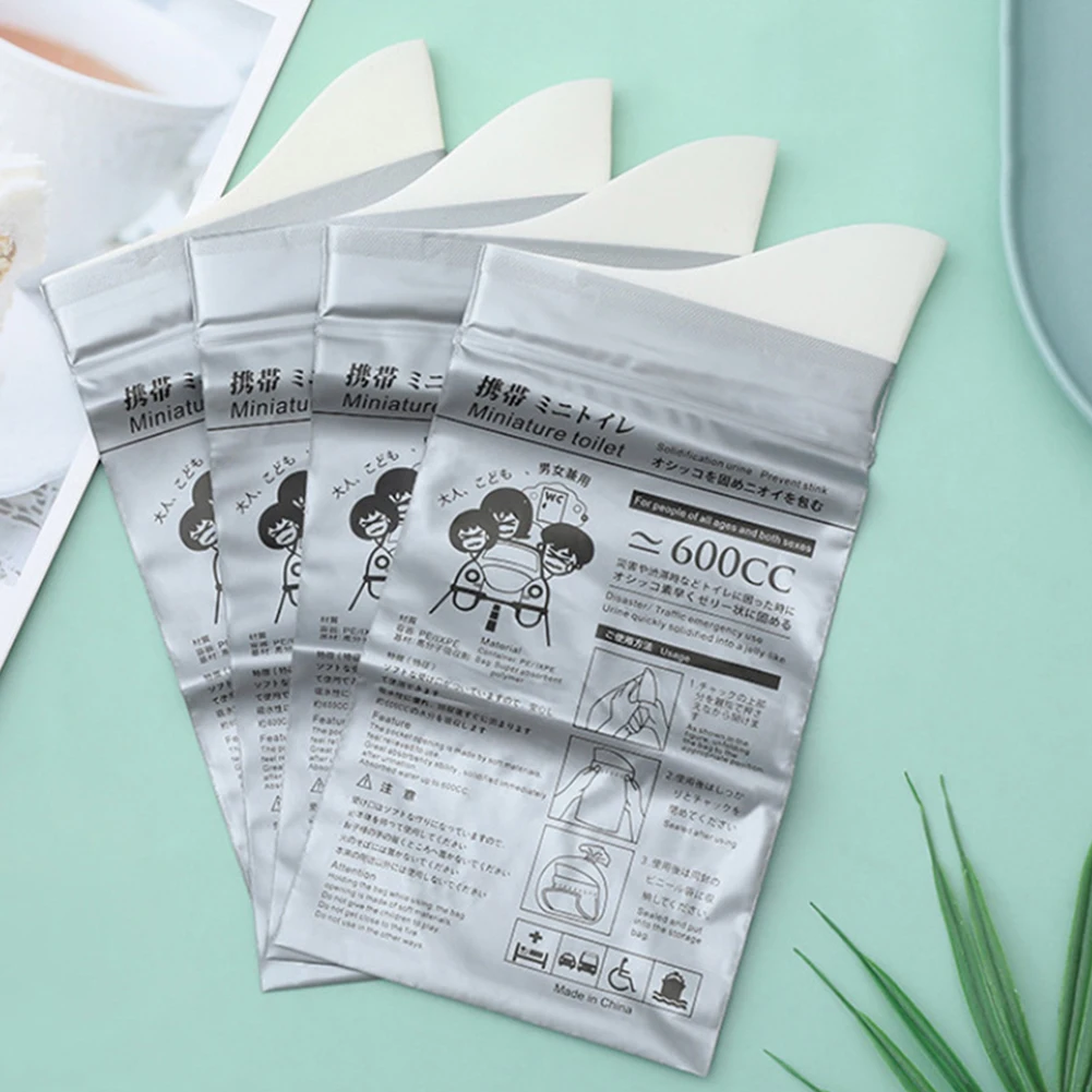 

Набор из 4 одноразовых пакетов для мочи для кемпинга, аварийный туалет для мужчин, женщин, детей и больных