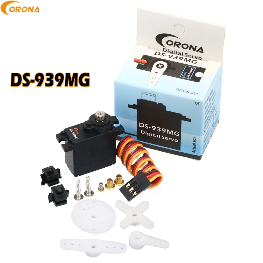 Corona DS939MG Digital Steering Gear 2.5kg / 0.14sec / 12.5g Micro Metal Gear Servo Uesd for RC Airplane Model Robot Accessories