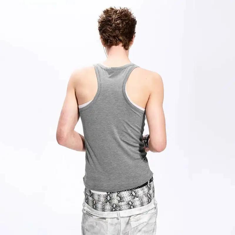 LUZHEN Double Sets Pattern 2026 Layer Two-piece Summer Printed Design Sleeveless T-shirts Men's Trendy Handsome Tank Tops JY8826