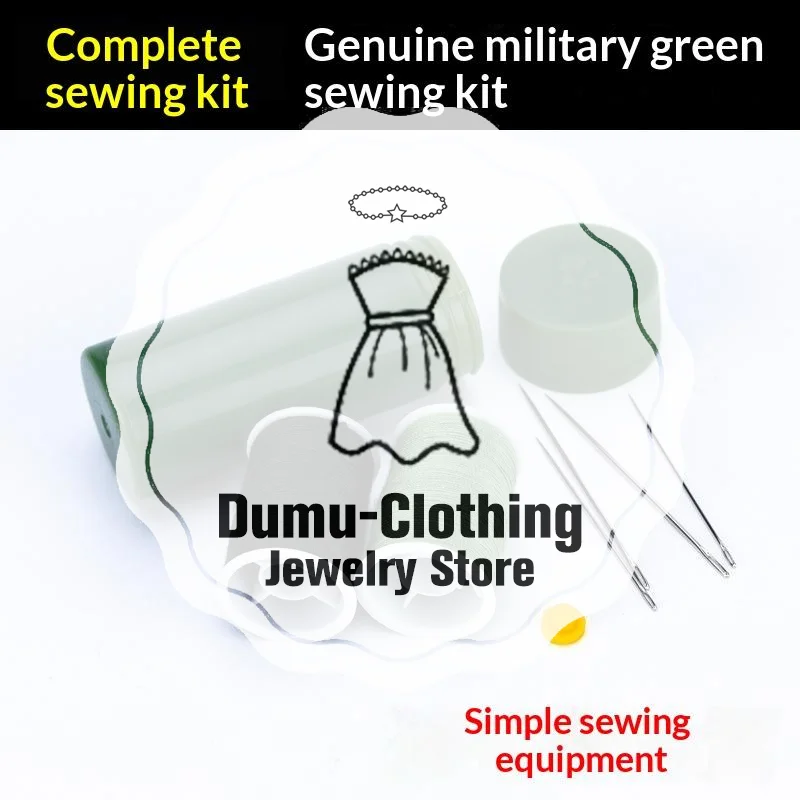 Military Green Portable Travel Sewing Kit Emergency Repair Set With Threads Needles For Quick Fixes