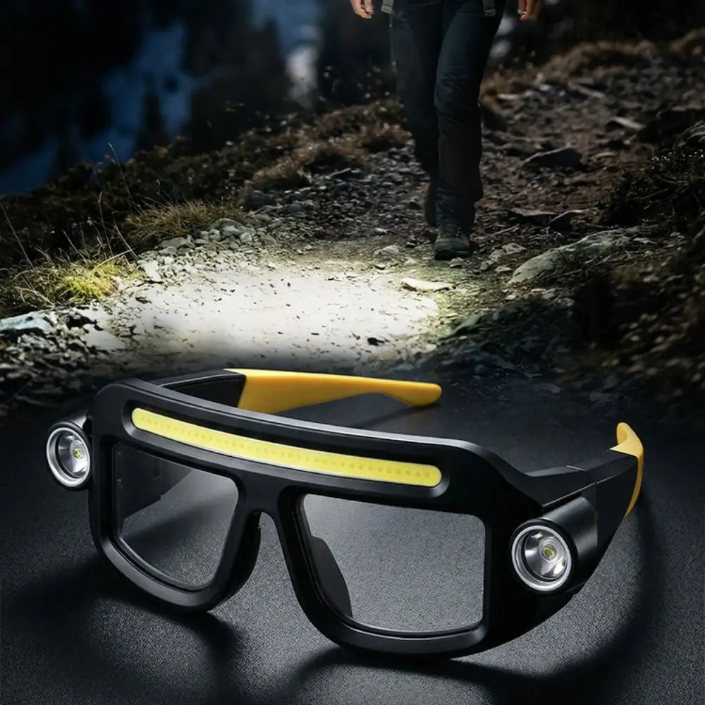 Portable 5 Modes LED Glasses Headlights Safety Windproof Multifunctional Headlamp Bright Lights COB Eyeglass Lamp Mechanic Work