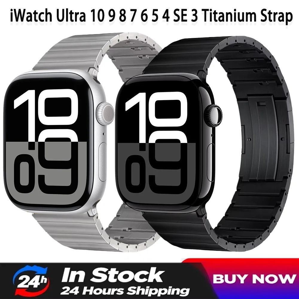 

Легкий титановый ремешок для Apple Watch Ultra 3 Band 49 мм 45 мм 44 мм 41 мм 42 мм 46 мм Быстросъемный браслет iWatch 11 10 9 8 7 6 5 4