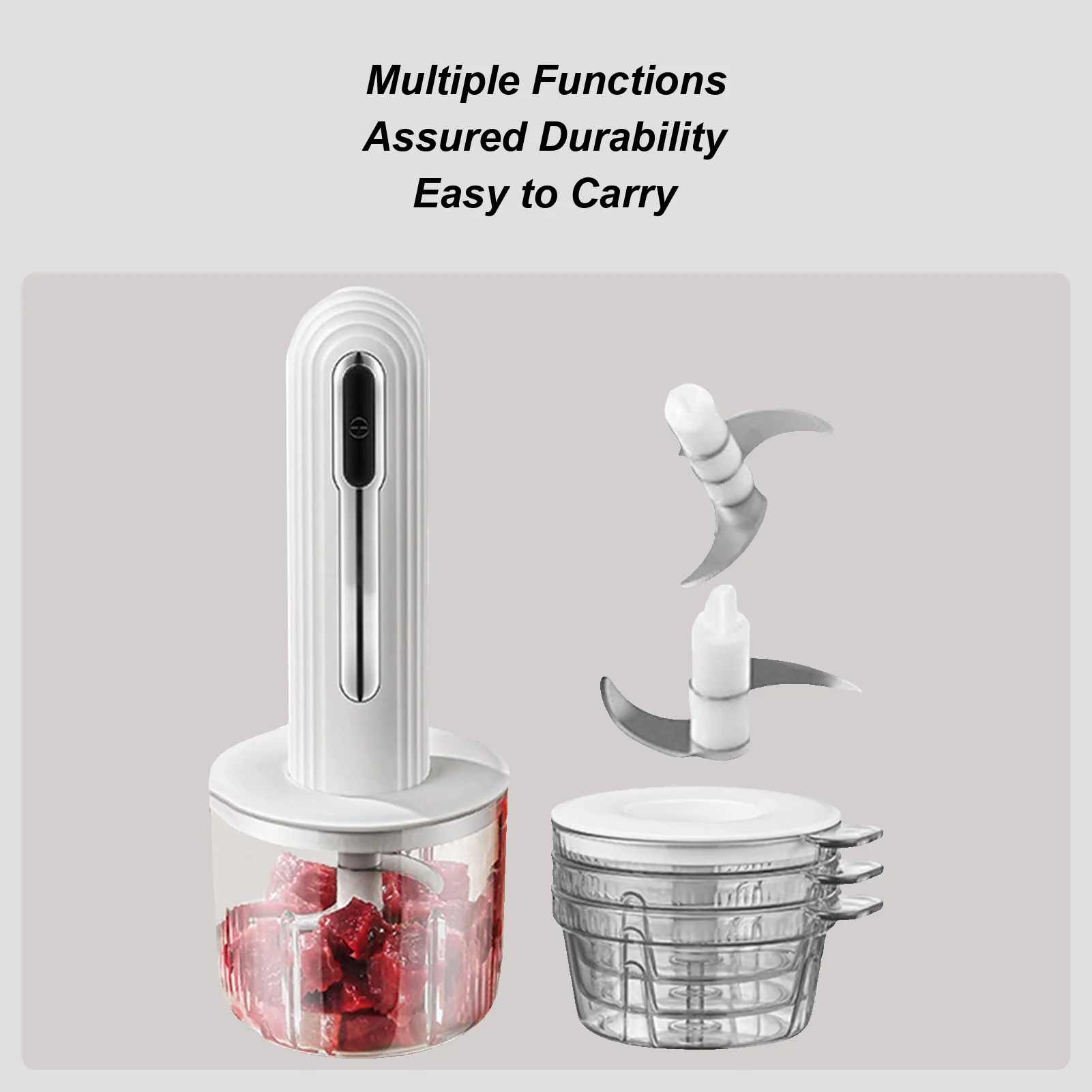 

Electric Mini Food Chopper Food Grinder USB Charging Cordless Portable Garlic Chopper For Salad Making Baby Meal Vegetable Prep