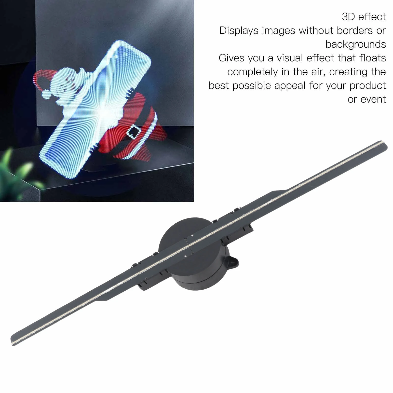 

3D Hologram Fan 2000x224 224 LED Beads Support WiFi APP Hologram Projector Fan Advertising Display Machine 16.1in EU/US/UK/AU