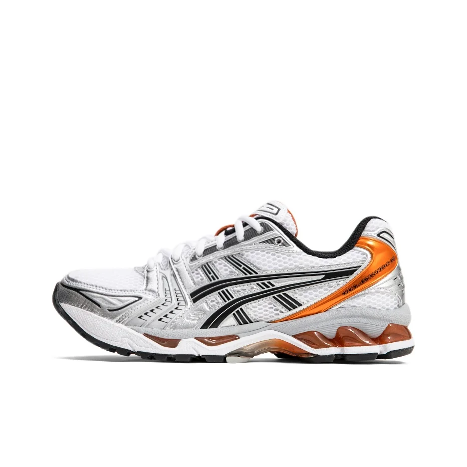 ASICS Gel Kayano 14 Running Shoes Unisex Low Top Silver/White 1201A019-109