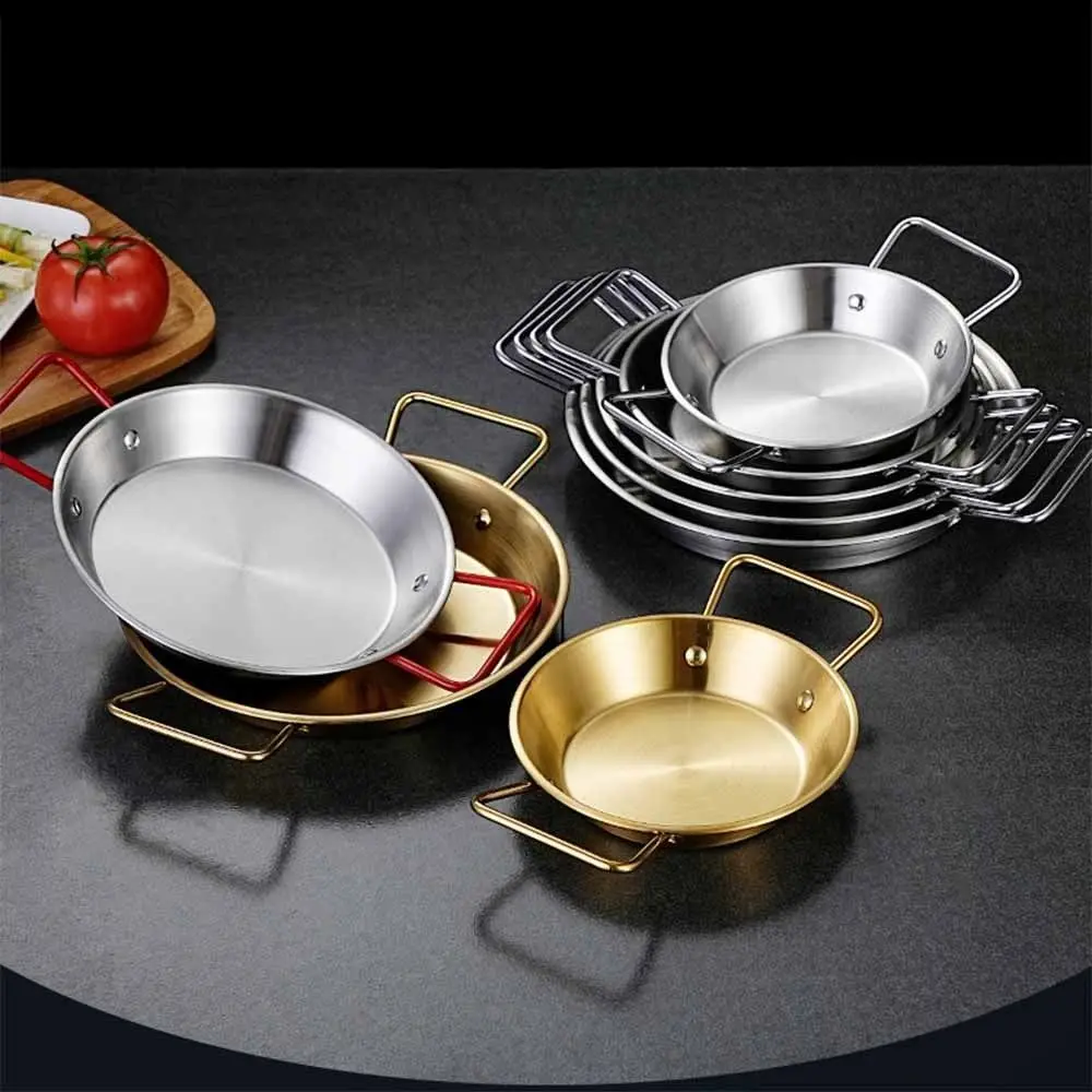 18/20/22/24cm Seafood Plate Flat Bottom Nonstick Surface Frying Pan Corrosion Resistant Thickened Base Food Tray Home Kitchen