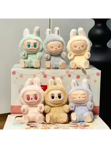 Hot Anime Figure Kawaii Monsters Labubu Have A Seat Series Vinyl Face Doll Model Toy Blind Box Keychain Toy High-Quality Replica
