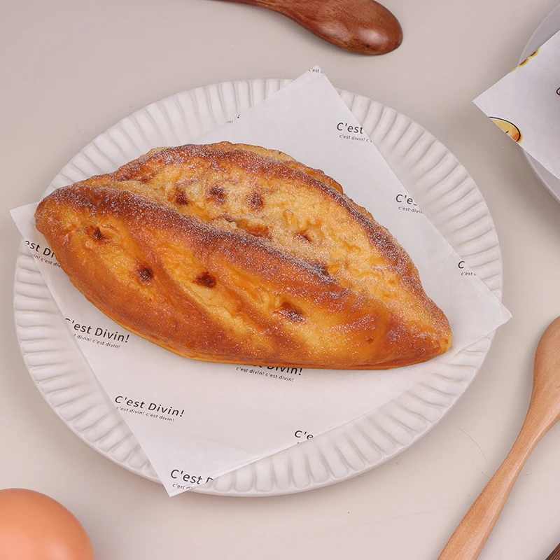 *50Pcs Food Grade Baking Wax Paper Food Wrappers For Cake Pastry Wrapping Grease Paper For Festival Party Bread Burger Oilpaper