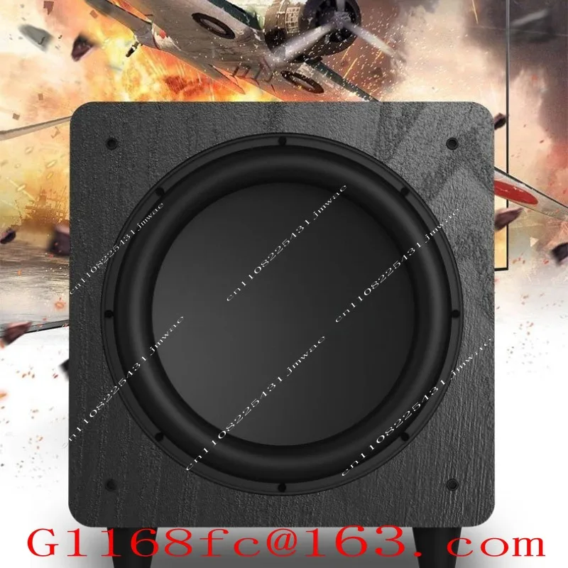 10-Inch Active Subwoofer Stereo with Whispering Wall Amplifier Bookshelf