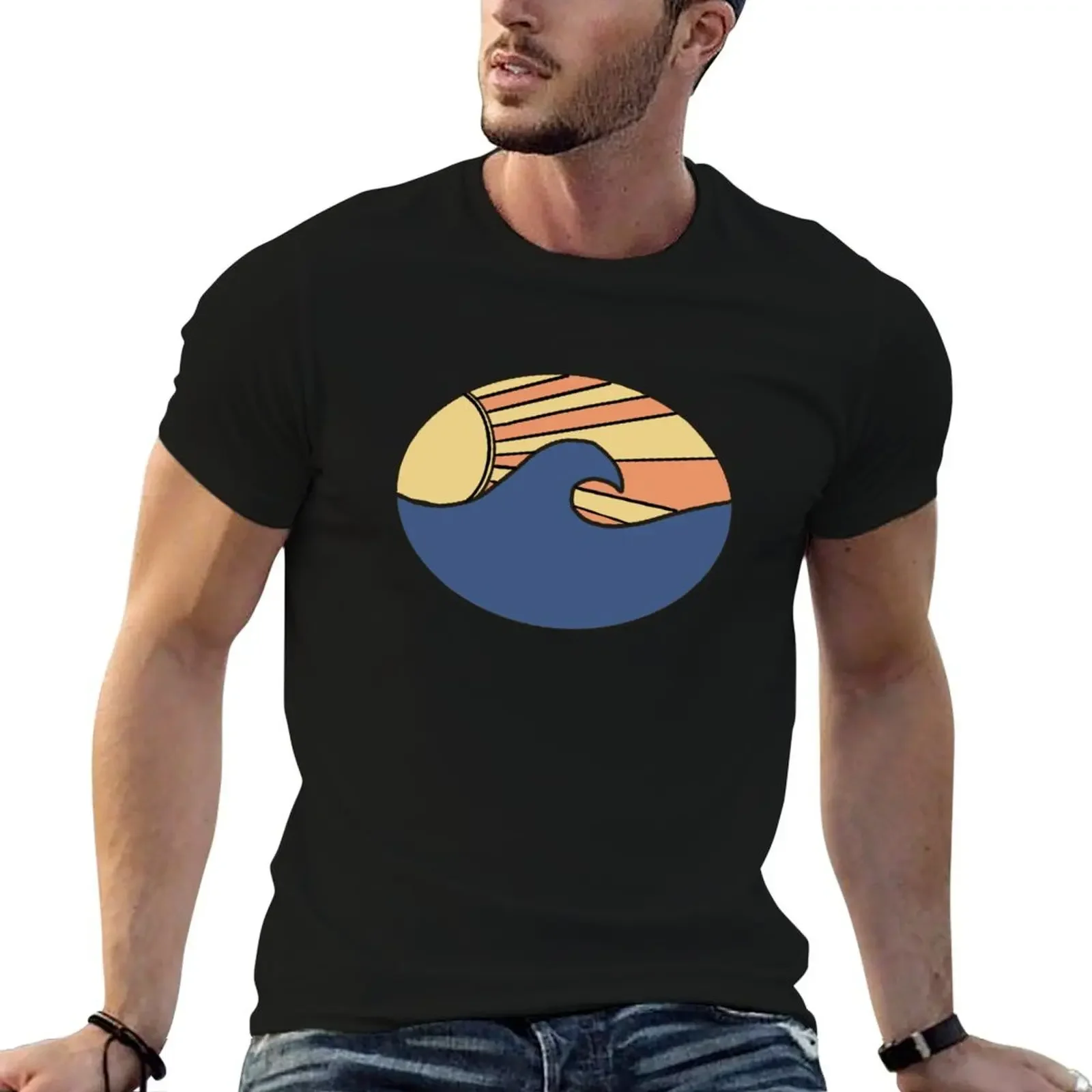 Great wave T-Shirt oversized t shirt summer tops men workout shirt