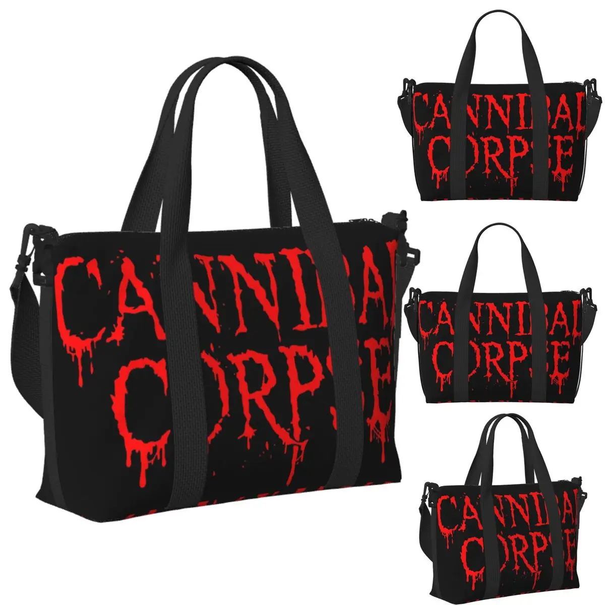 

Пляжная дорожная сумка Cannibal Corpse Death Metal Band, большая вместительная сумка-тоут для тренажерного зала, йоги, женская дорожная сумка для покупок