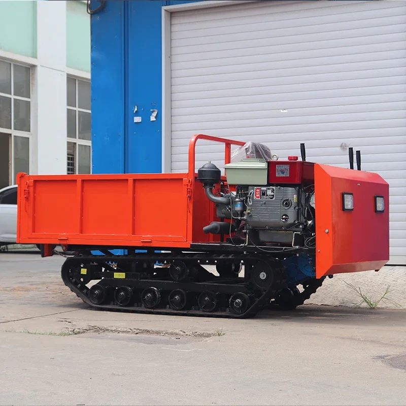

Small Multifunctional Crawler Truck, Crawler Dump Truck That Can Be Equipped With A Crane