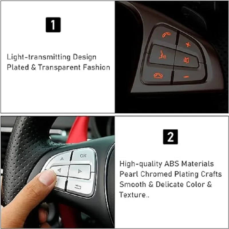 

Car Ashtray Car Styling Steering Wheel Button Covers Trim Stickers For Mercedes Benz GLC GLE GLS GLA CLA CLS 2012 2013 20 Car A