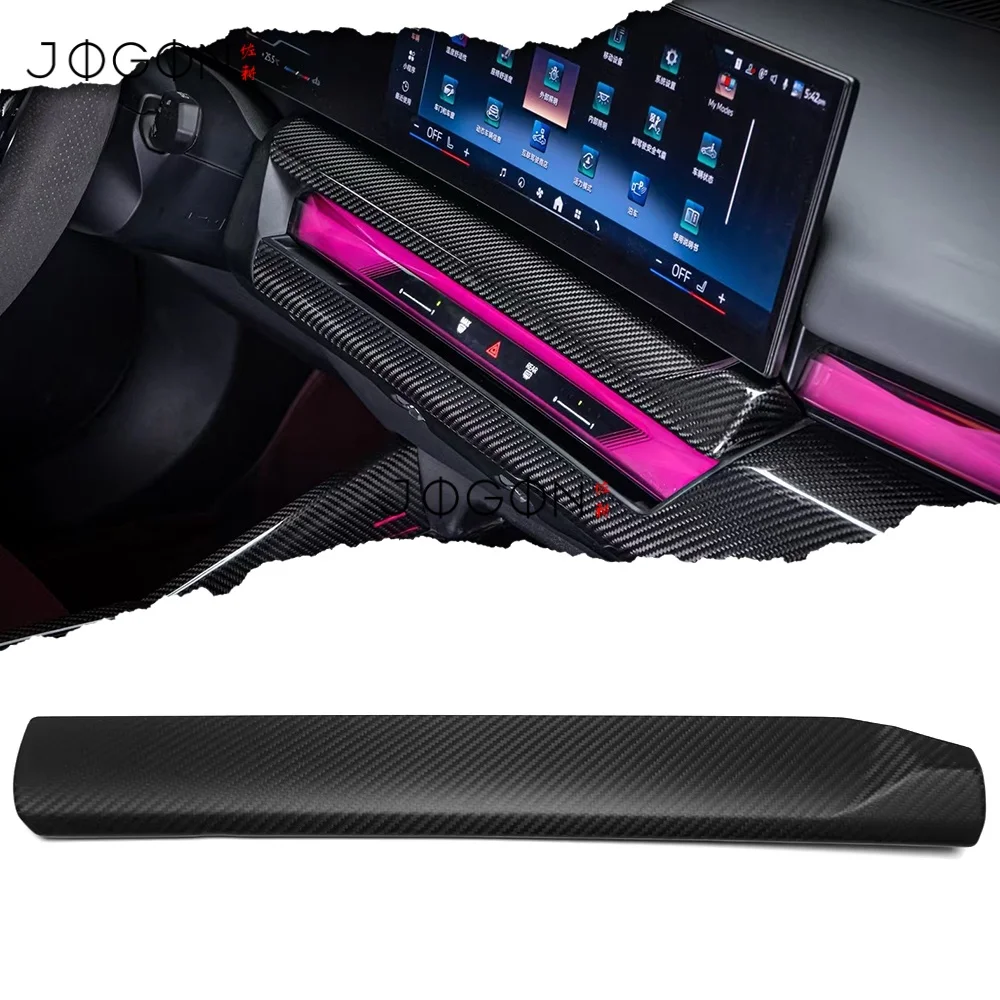 

LHD Carbon Car Interior Center Navigation Screen Lower Cover Trim Accessories For BMW 5 Series i5 M60 G60 530 G68 530Li 2024+