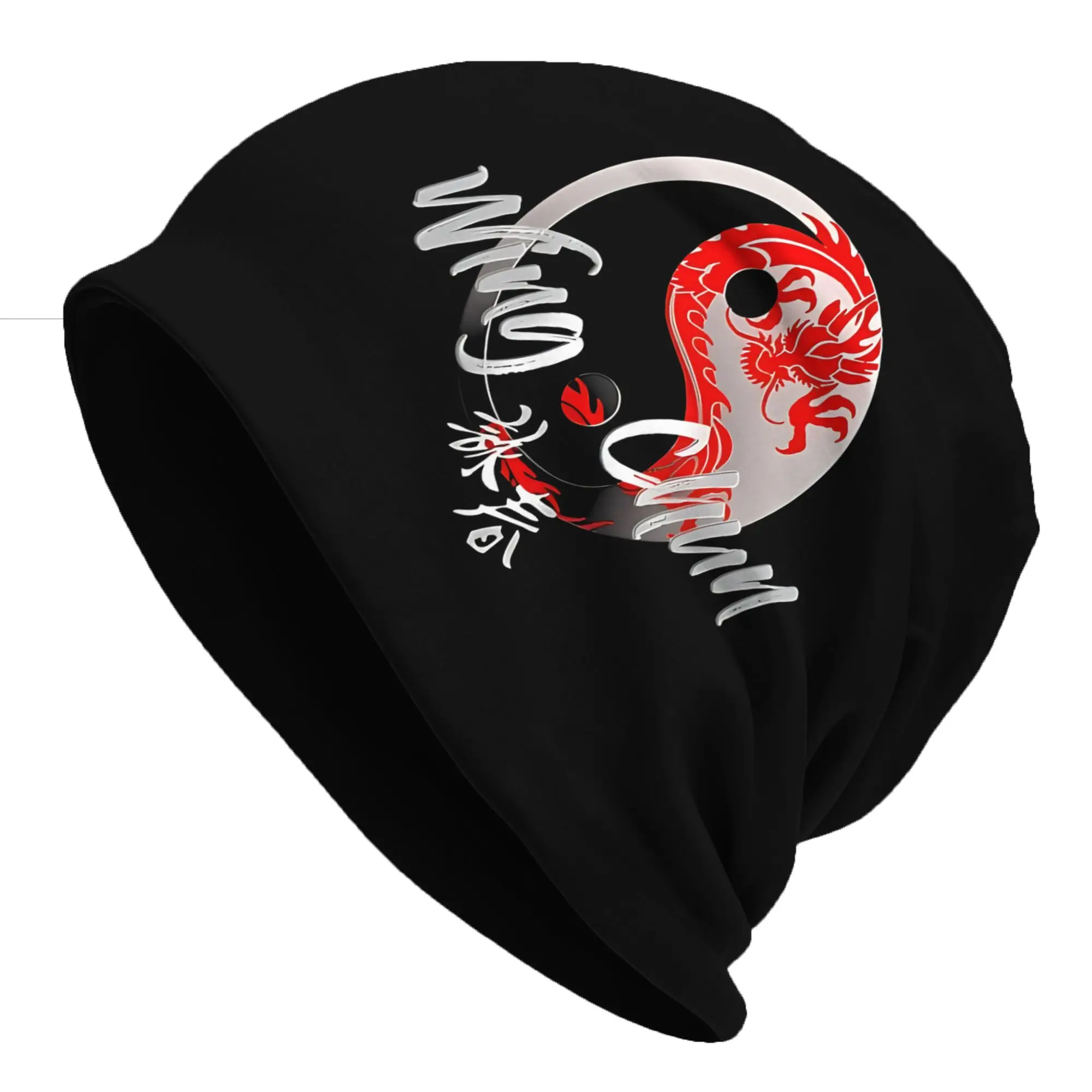 Autumn Wing Chun Kung Fu Red Dragon Bonnet Homme Outdoor Thin Hat  Skullies Beanies Caps Men Women Style Hats