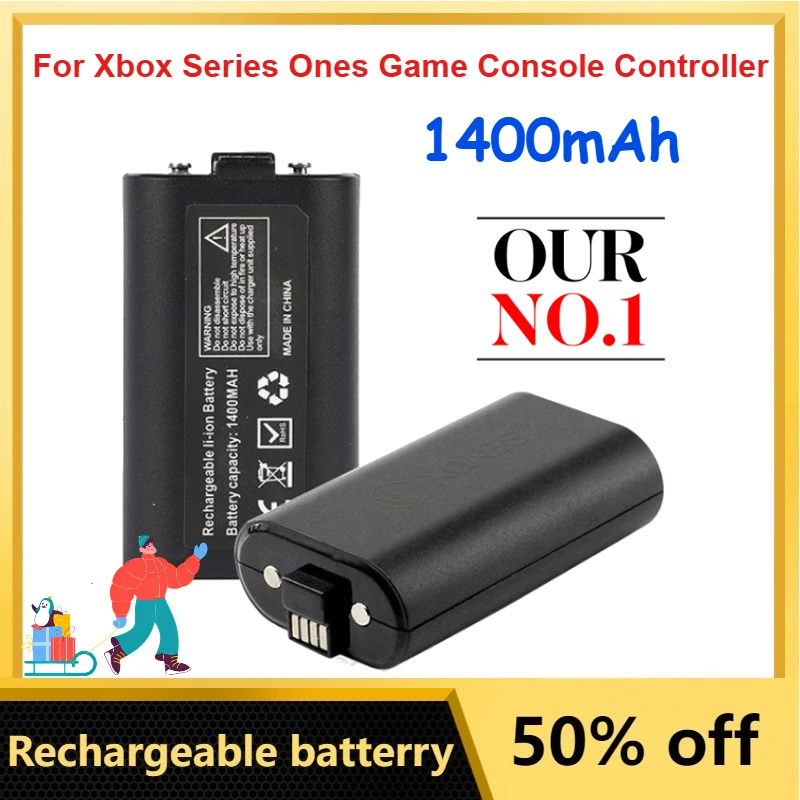 1400mAh Rechargeable Lithium-ion Battery for Xbox Series Ones Game Console Controller Batteries