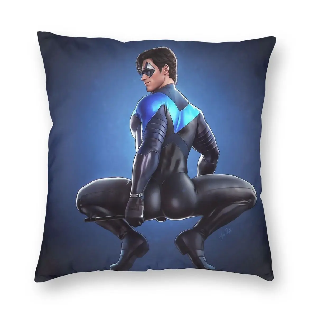 Nightwing Dick Grayson Pillowcase Polyester Linen Velvet Pattern Zip Decor Pillow Case Home Cushion Cover Wholesale view 5