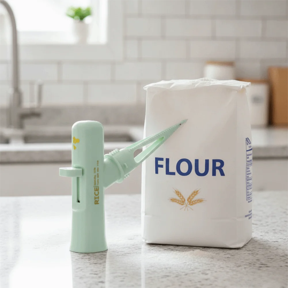 Manual Rice Bag Discharge Nozzle Spill-proof Press Type Rice Grabbing Device Unpack-Free ABS Rice Bag Piercing Dispenser Oatmeal
