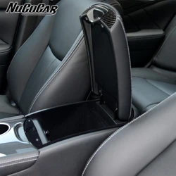 For Infiniti Q50 2014-2020 Carbon Fiber Central armrest box Panel Trim Cover Car Interior Accessories Decorative Stickers