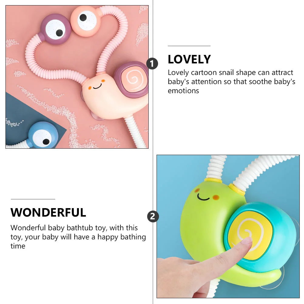 Jouets de bain pour bébé, arroseur d'eau électrique, petite baignoire, ensemble de bain pour bébé, dessin animé en plastique, enfant en bas âge, douche, escargot