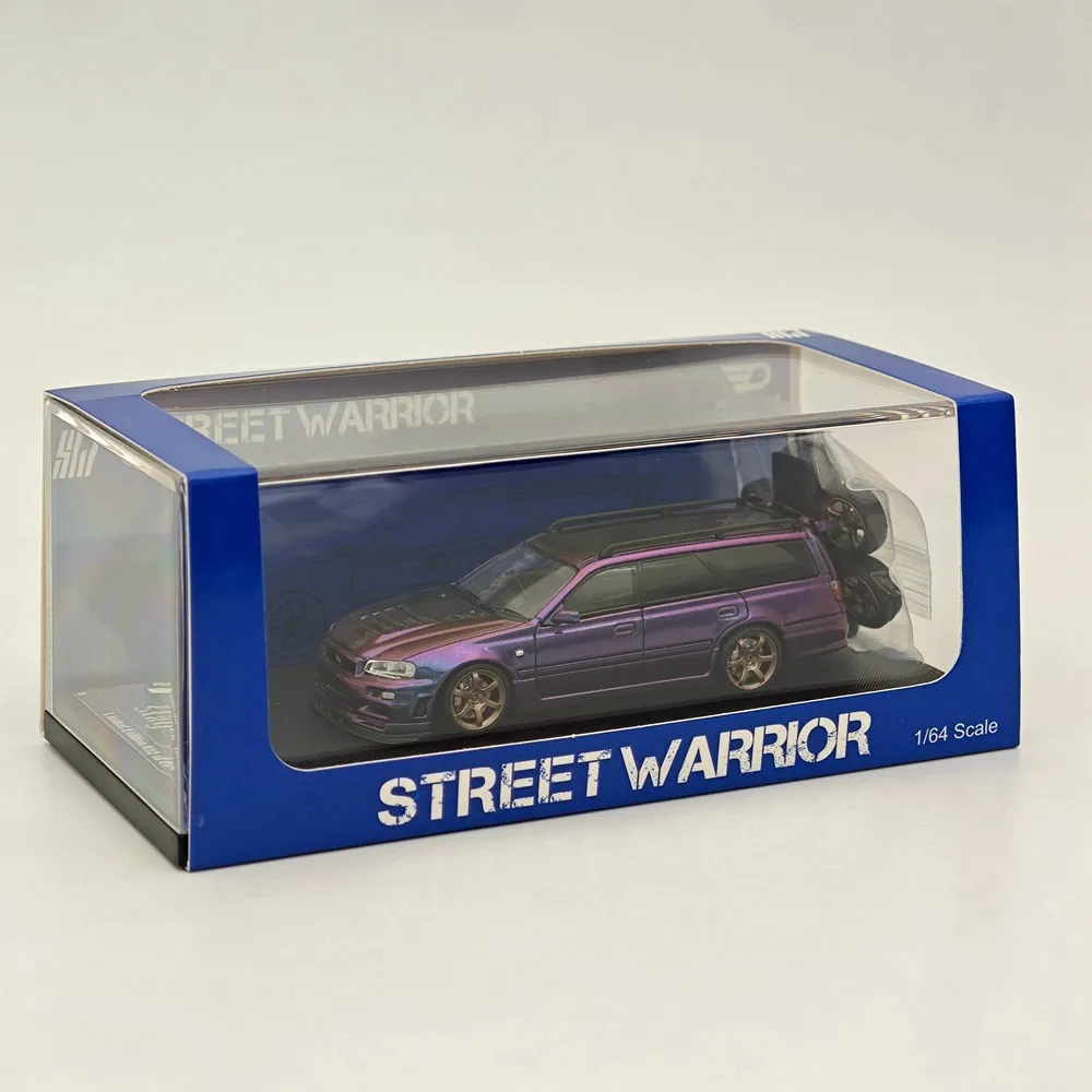 Ornamenti modello in lega Nissan Stagea GTR R34 in scala 1:64