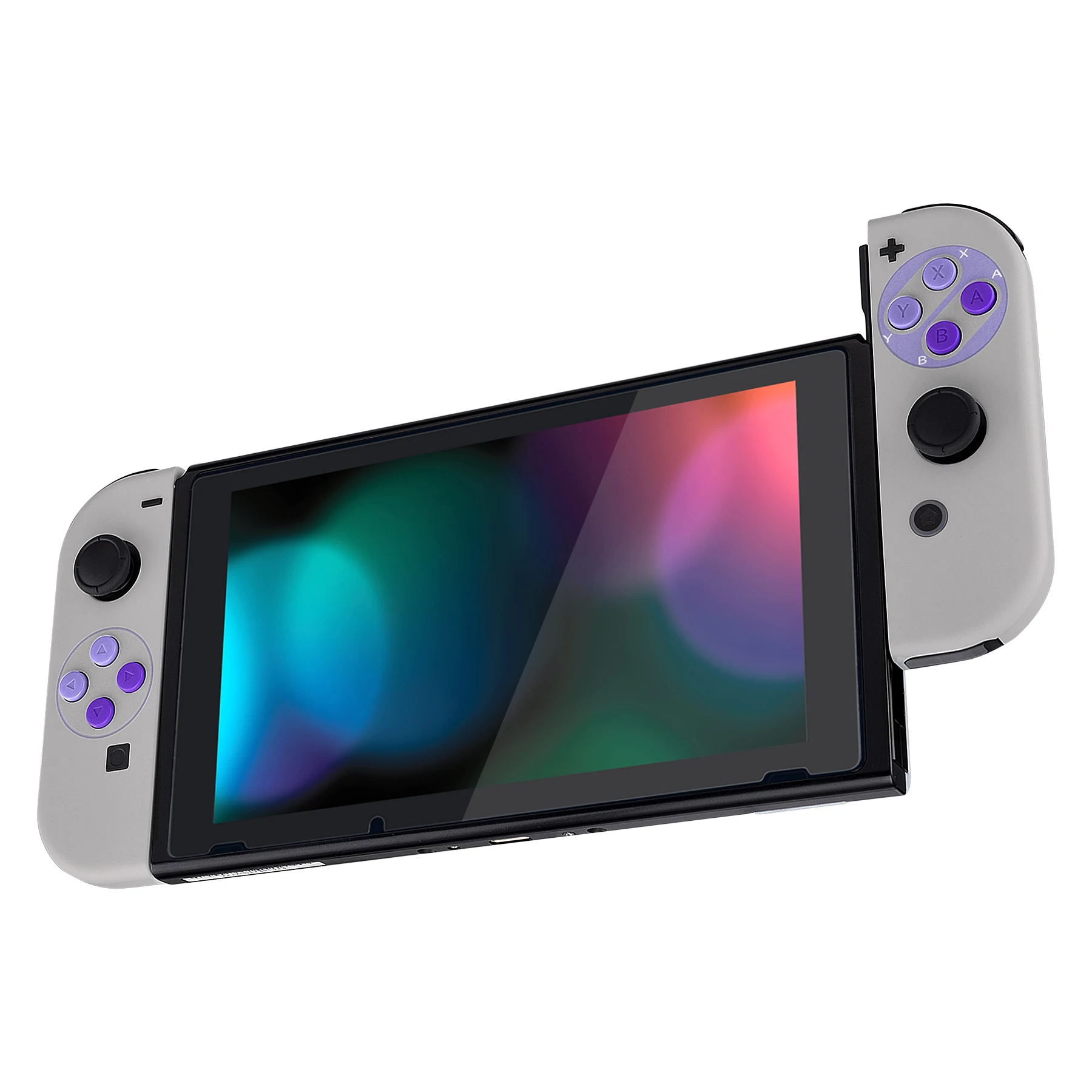 eXtremeRate Housing Shell Case With Full Set Buttons for NS Switch JoyCon & OLED - Classics SNES Style