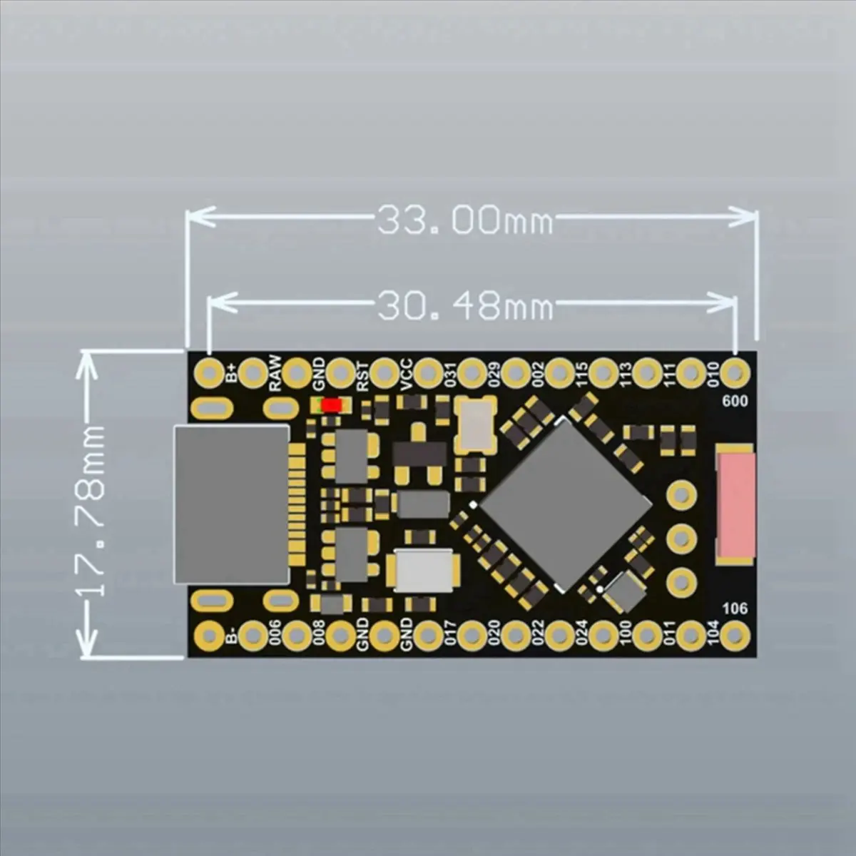 

[ABDH] 2X NRF52840 Плата разработки Supermini, совместимая с Nice Nano V2.0, управление зарядкой по Bluetooth