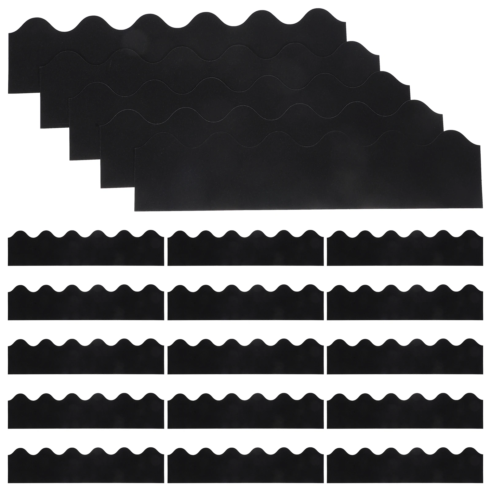 

Blackboard Border Stickers Decorative Bulletin Board Trim For Classroom Wall Decor Black Scallop Border Decal