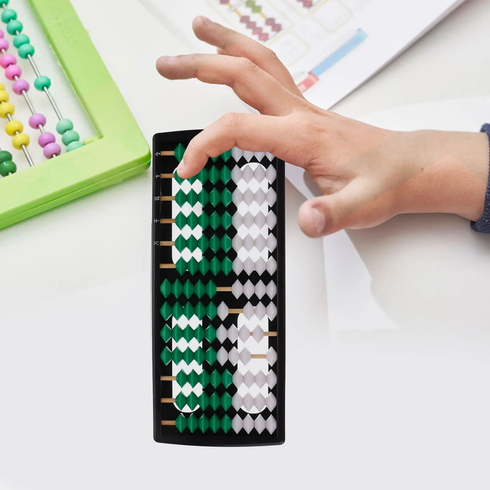 Ábaco de nueve cuentas para niños, juguetes de matemáticas, herramienta de aprendizaje, Kit chino, escuela, estilo Vintage, aritmética, desarrollo del cerebro, numeración