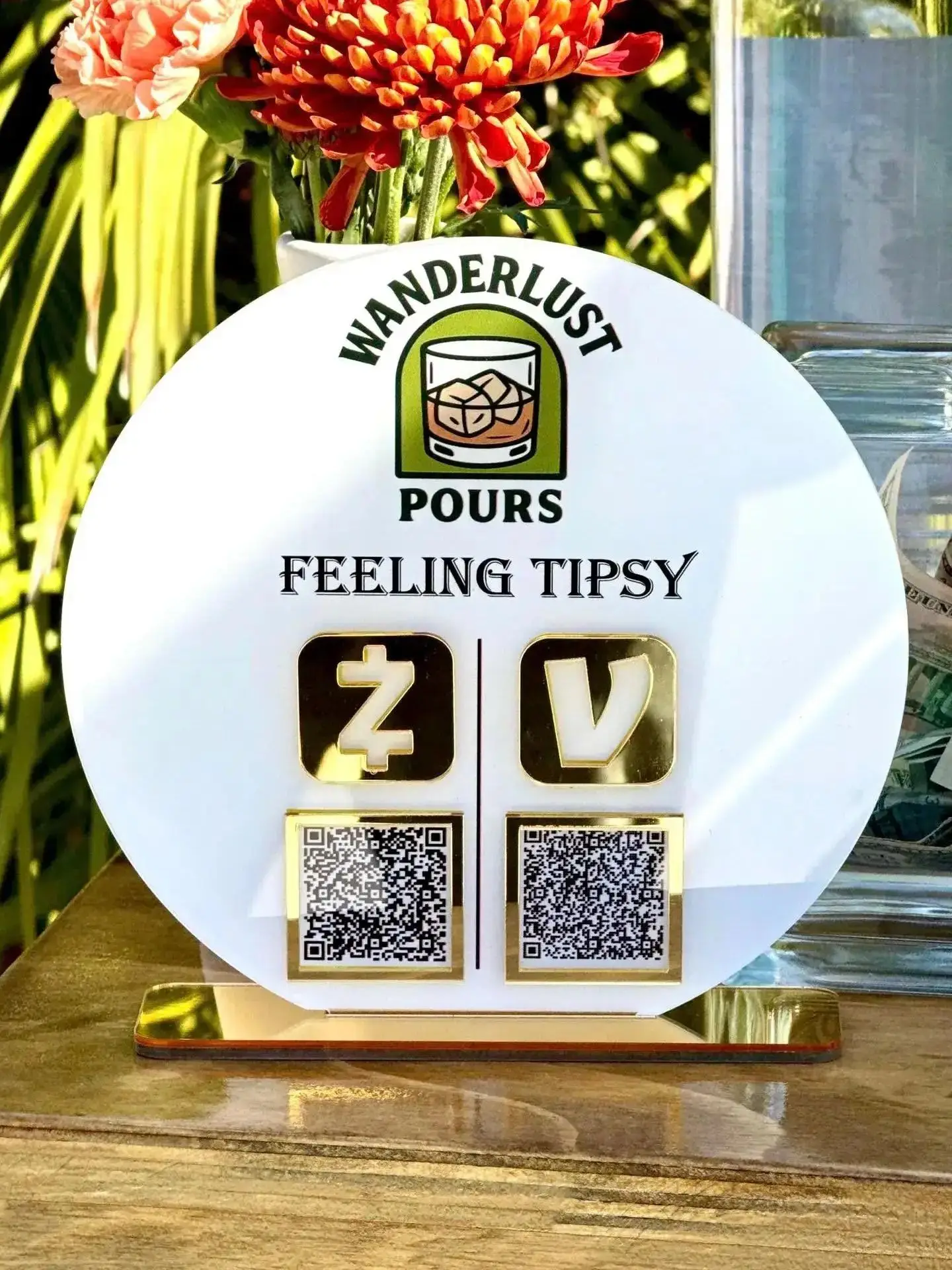 QR Code Acrylic Sign Custom Plaque Business Google Review Wifi Instagram QR Code Social Media Menu Plate Cafe Hotel Airbnb Shop