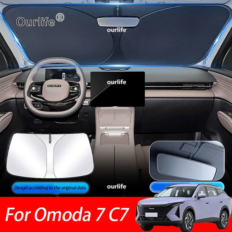 Parasole per Auto Omoda 7 C7 2026 2027, Protezione UV, Tenda Parasole, Visiera