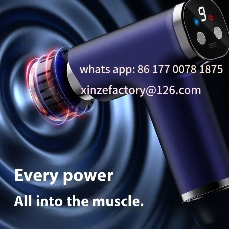 

Customizable Electric Massage Gun with Heat & Cold Head Pocket-Sized Deep Tissue Fascia Gun Portable Percussion Small&Quiet