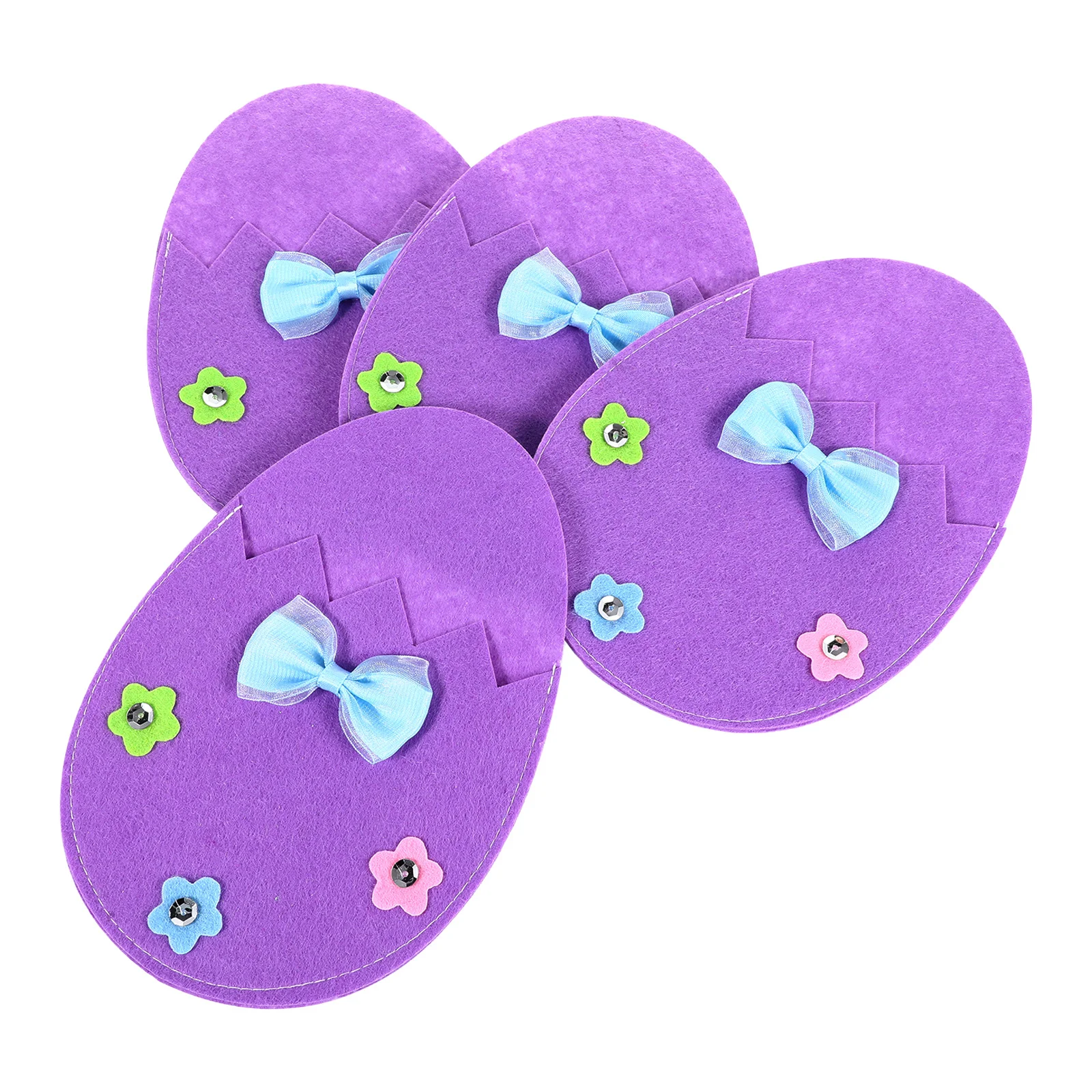 

4pcs Easter Egg Cutlery Bags Holiday Tableware Storage Washable Silverware Holders For Party Picnic Home Decorations