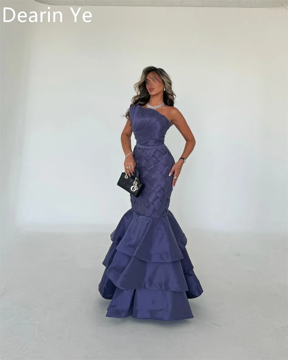 Customized Prom Gown Dearin Strapless Mermaid Floor Length Open Back Layered Bespoke Occasion Dresses Formal Evening Dress Saudi