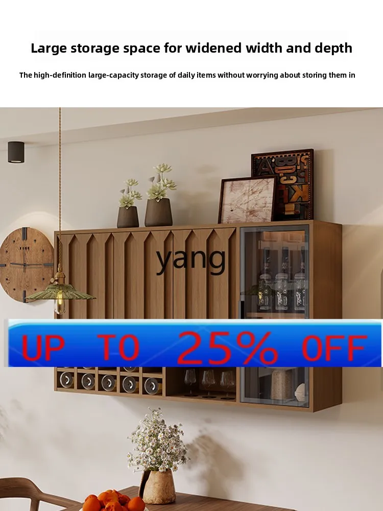 LMM solid wood retro wind wall-mounted storage locker living room home kitchen wall cabinet wall storage