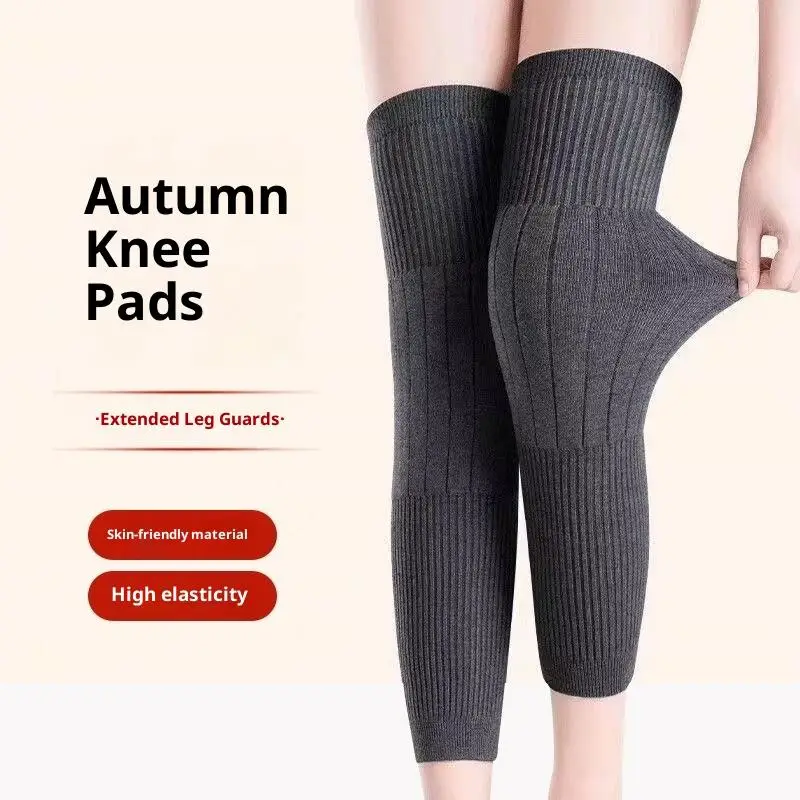 1Pair  Winter Knee High Socks Unisex Leg Warmer Warm Thermal Leg Protector Cashmere Wool Knee Brace Pads KneeCap Protector