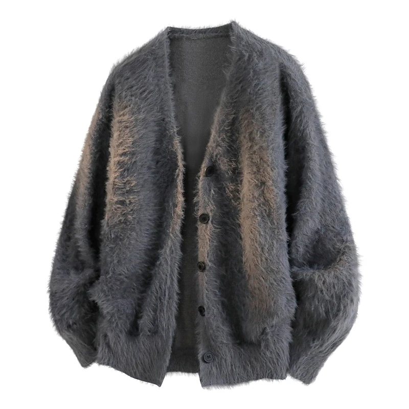 Fashion Trend Loose Comfortable Versatile Knitted Cardigan Men's Outdoor Windproof Warm and Breathable Sweater Sweater Men