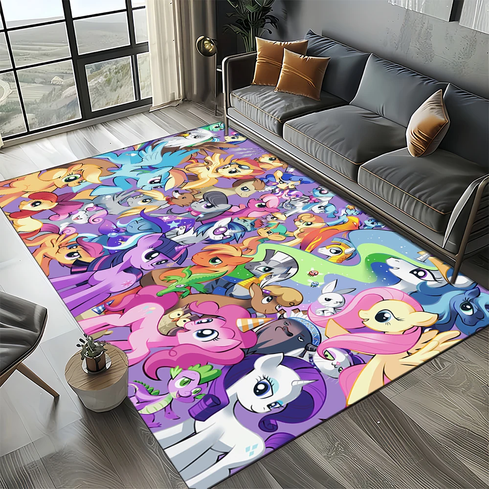 私の小さなポニーの3D漫画のカーペット、寝室のリビングルームのためのかわいいウサギ、家のソファの装飾、子供の大きな装飾のフロアマット、ギフト、27スタイル