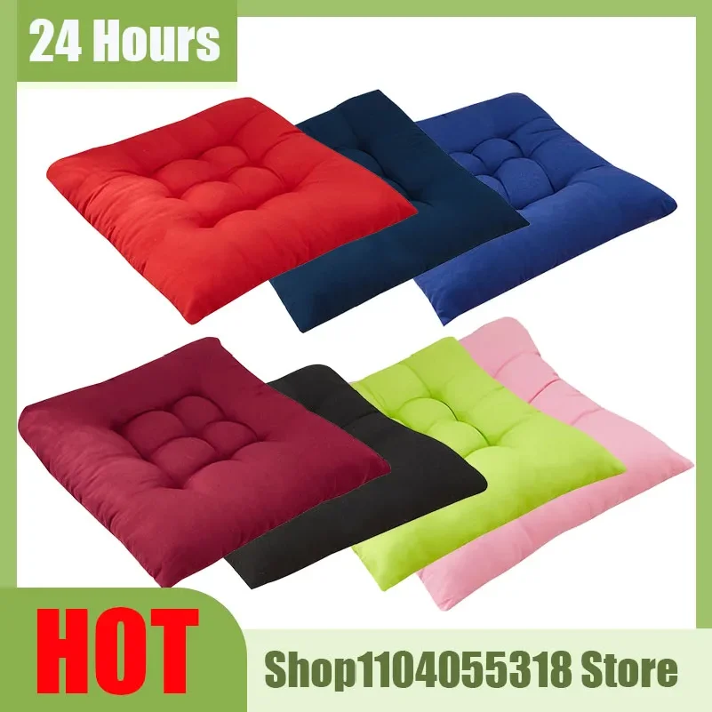 Square Chair Soft Pad Thicker Seat Cushion For Dining Patio Home Office Indoor Outdoor Garden Sofa Buttocks Cushion With Strap