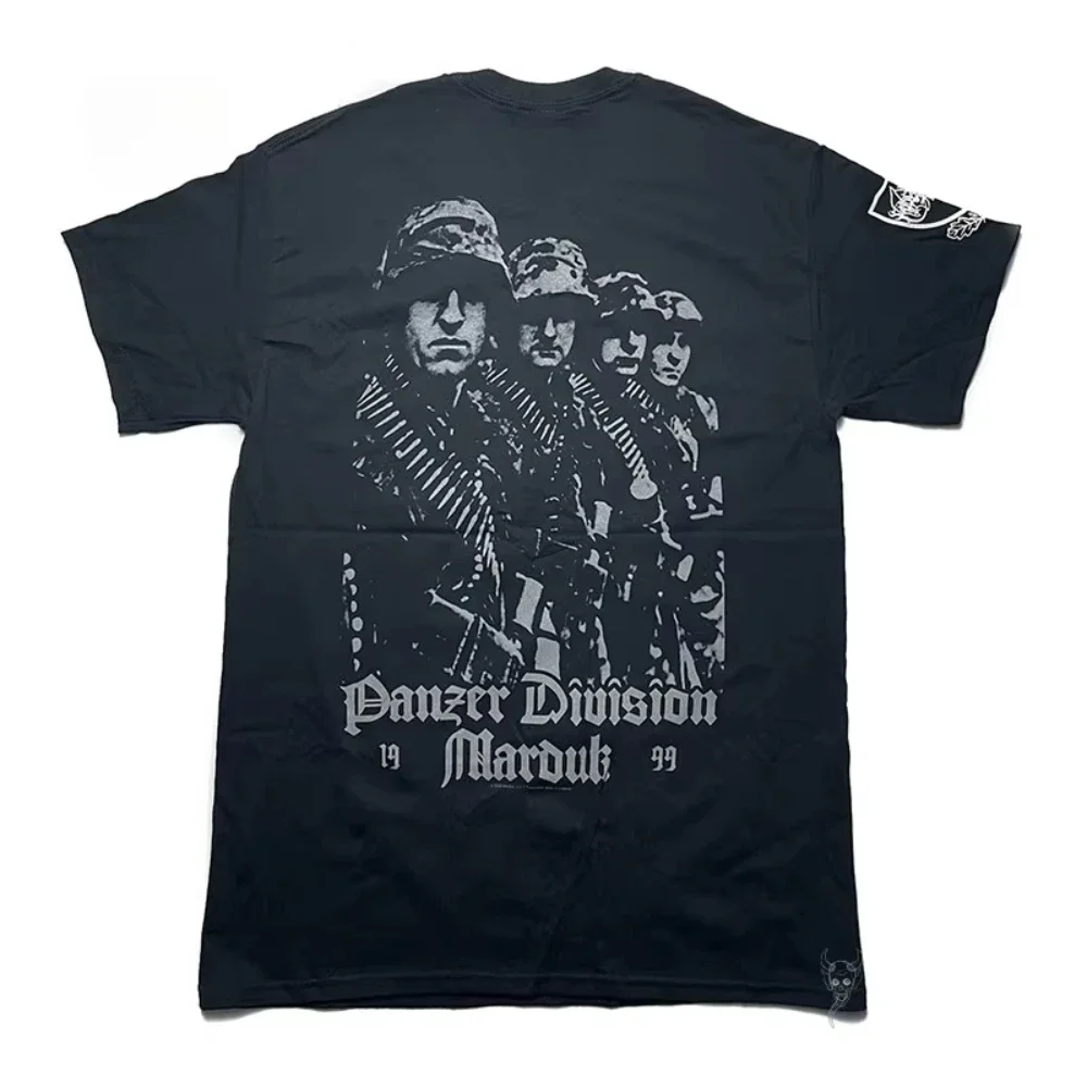 MARDUK Panzer1999 Black Metal Band Camisetas masculinas casuais esportivas leves e luxuosas, mangas curtas masculinas e femininas e estilos de casal